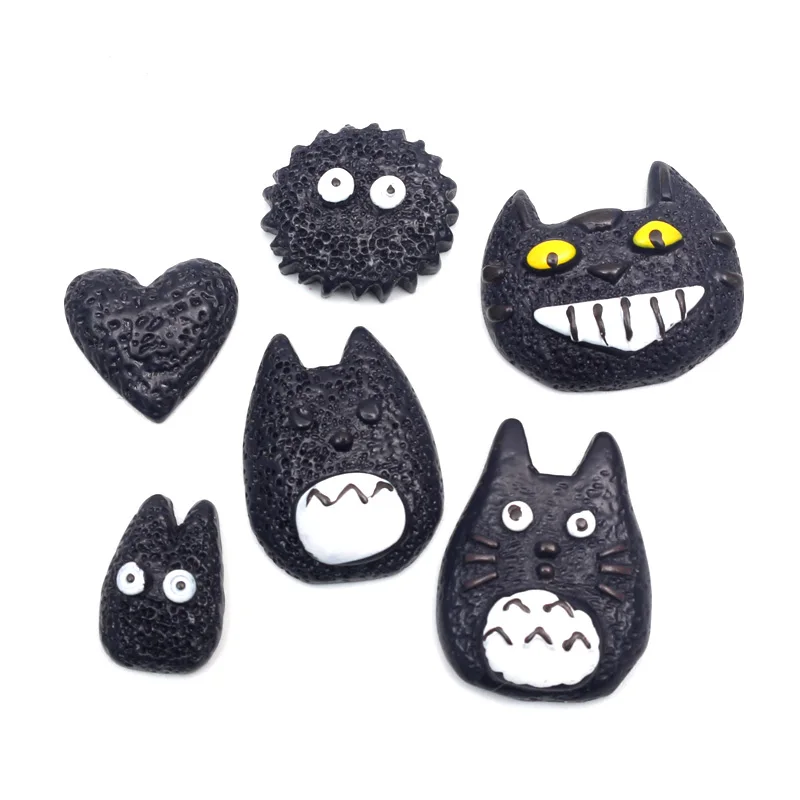 LF 5 шт. искусственная Смола Totoro украшения ремесла с плоским основанием кабошон