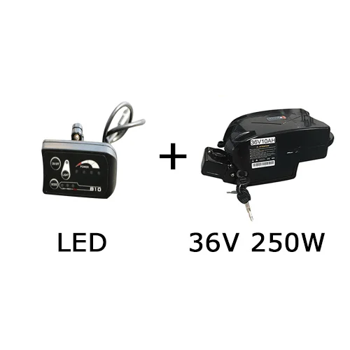250W 10Ah LED 250 W-350 W электрический мотоцикл комплект с 36V 10Ah, фара для электровелосипеда в Батарея 2" 26" 700C мотор для центрального движения для электрический скутер для взрослых Conversion Kit - Цвет: 250W 10Ah LED