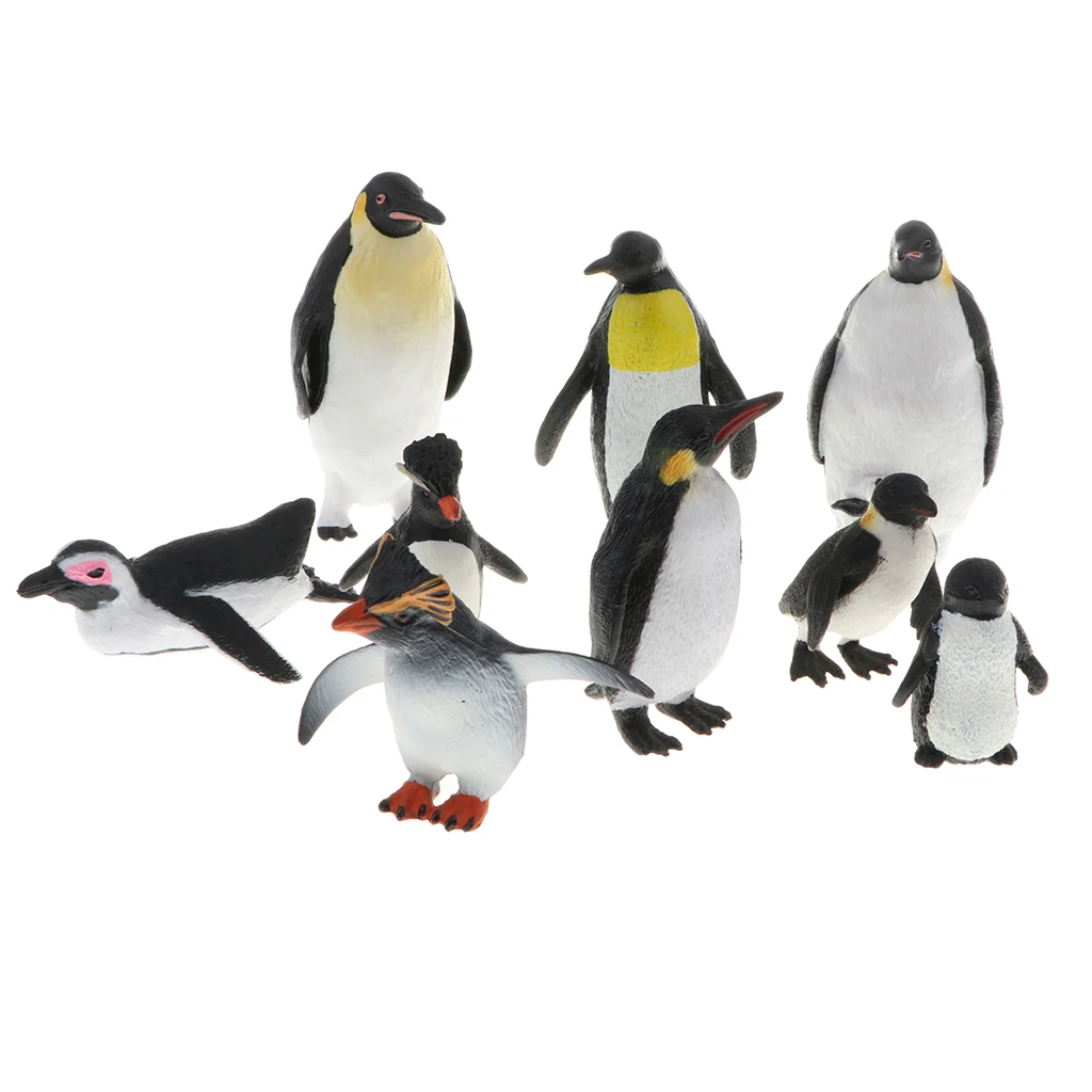 

Plastic Penguin Family Brid Model Figurine for Kids Toddlers Science Learning Toy Christmas Gift - 9pcs