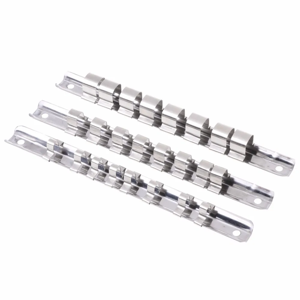 OOTDTY держатель для гнезда 1/4 &quot3/8&quot 1/2 &quotс 8 зажимами на рельсах органайзер