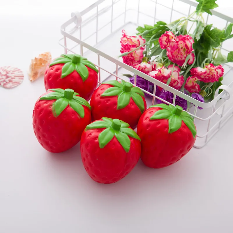 5 шт./лот Jumbo Fresh fruit Strawberry Squeeze toy медленно поднимающееся мороженое клубника