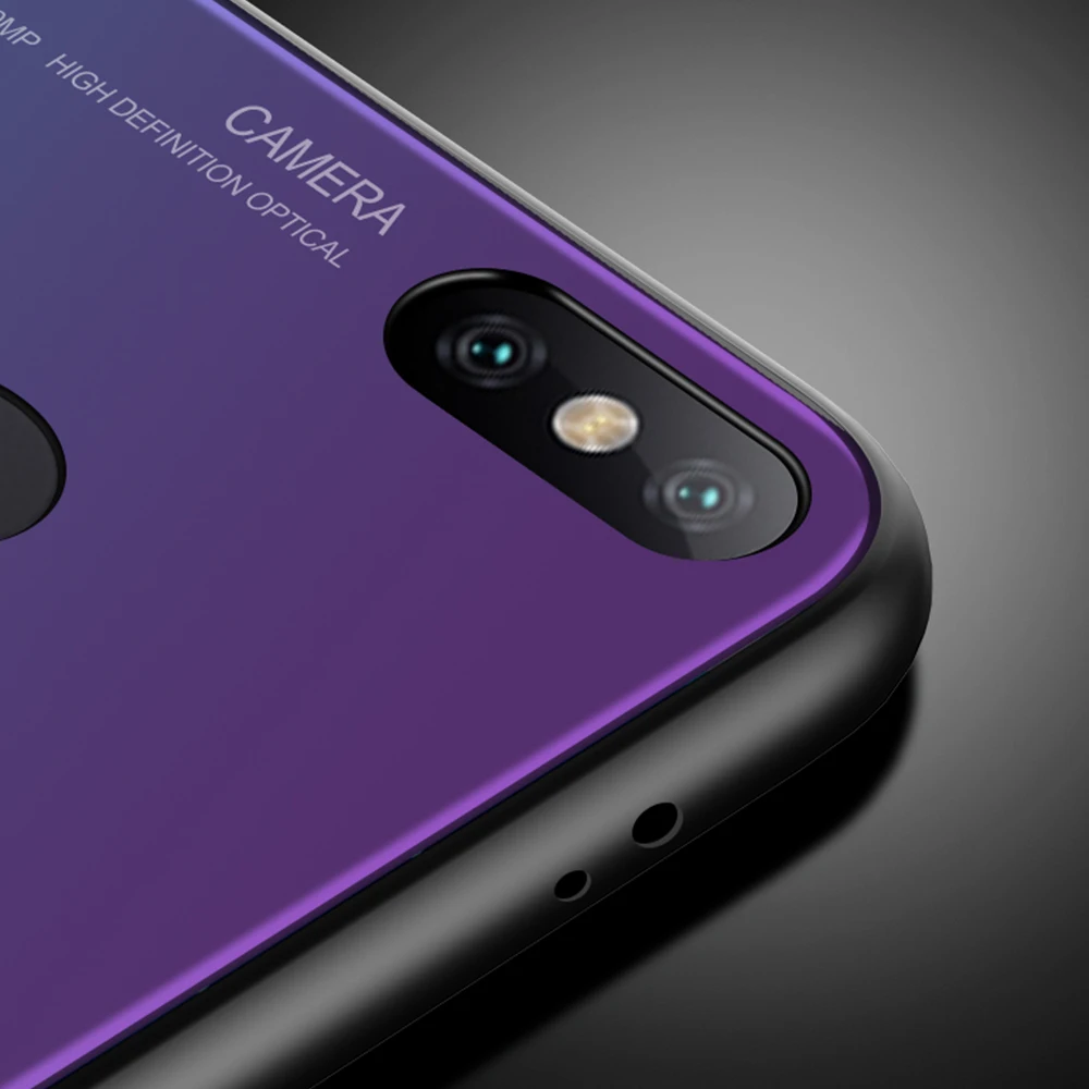 Case for Xiaomi Redmi 6 Pro Gradient Tempered Glass note7 note6 Note5 5a Plus S2 6a Cover fudna coque |