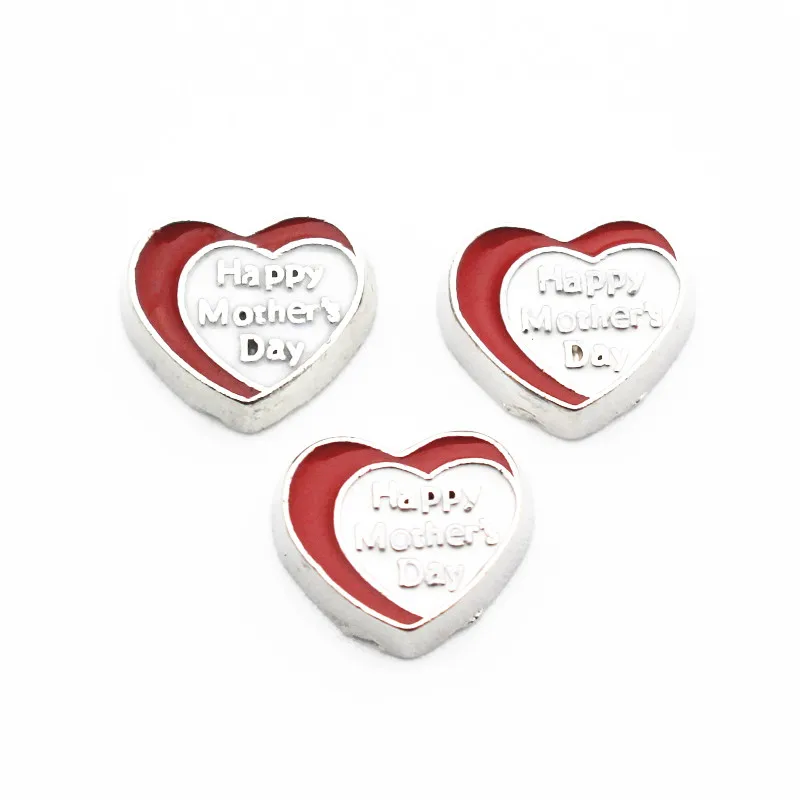 Лидер продаж 10 шт./лот металлическая эмаль сердце счастливый день матери