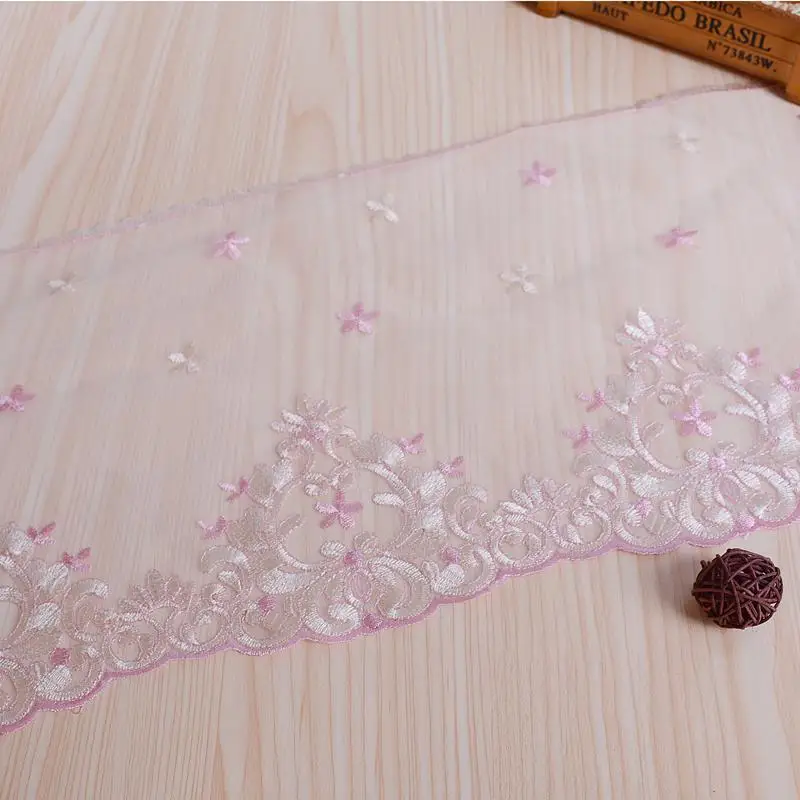 13 ярдов/партия кружевная отделка ткань с вышитыми цветами сделай сам изысканная