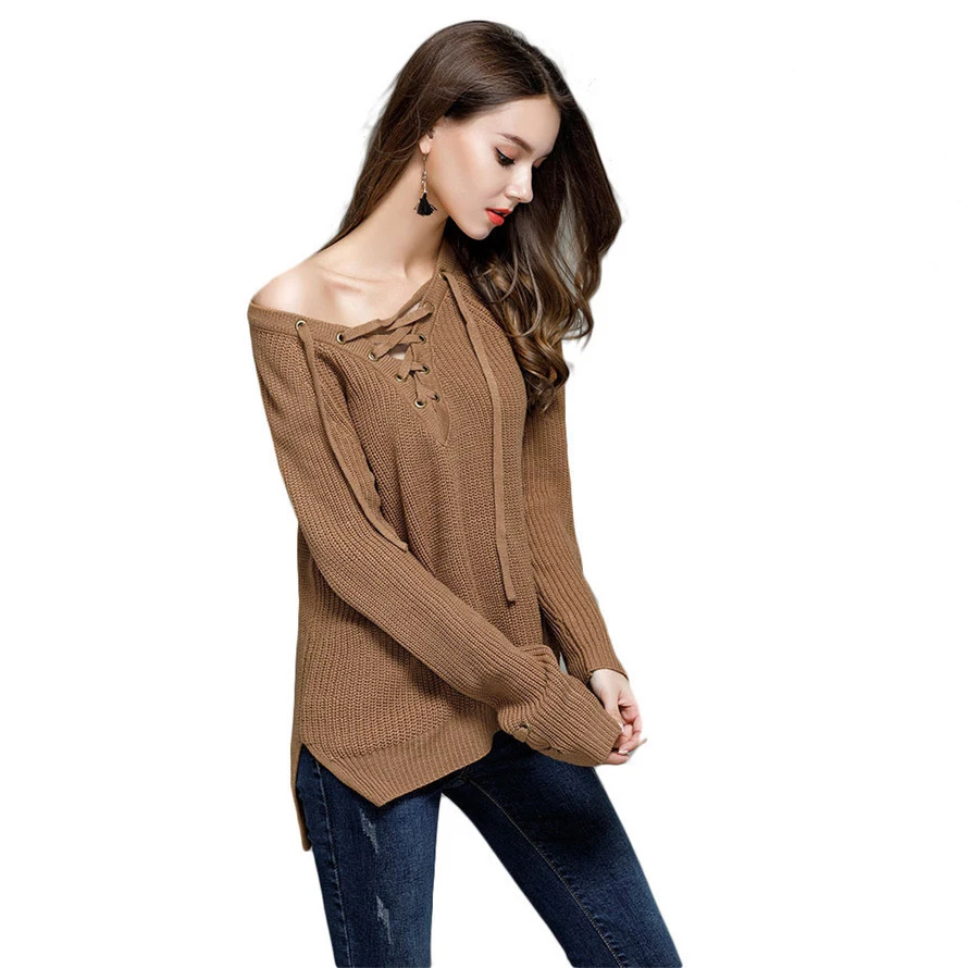 

Fashion Comfortable Sweater Women Pullover Long Sleeve Knitted jumper Femme Sexy Tops Ladies Sweaters Clothing For Women