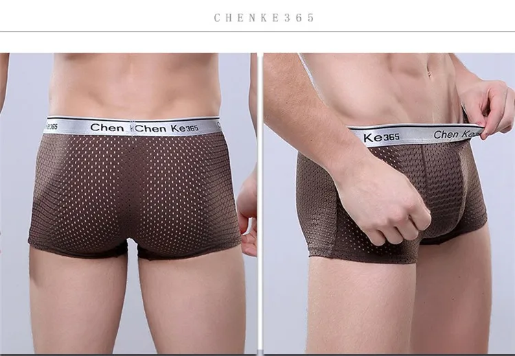 ChenKe,, Брендовое нижнее белье, мужские боксеры, шорты, мужское нижнее белье, шелк льда, сексуальные мужские трусы, u-выпуклый дизайн, 8 цветов