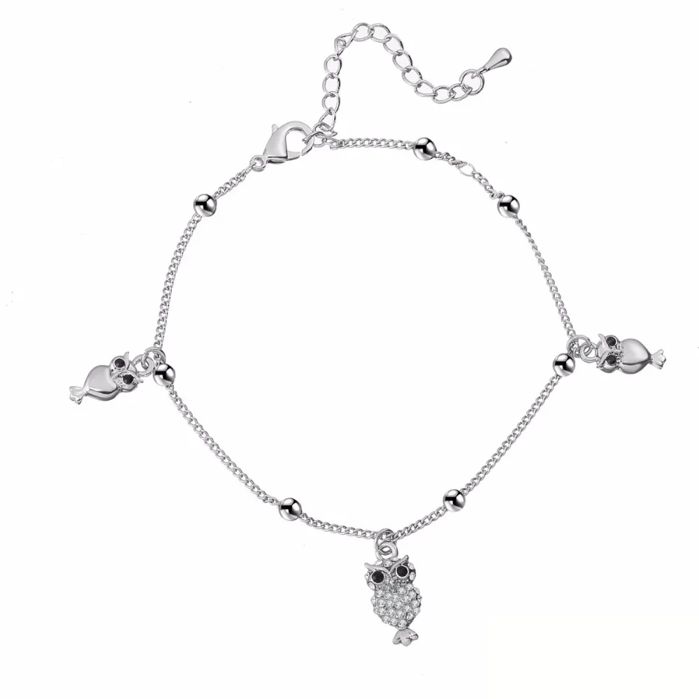 Модные амулеты на ногу с морскими животными совами женские браслеты бусинами