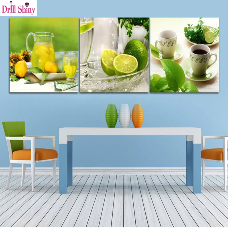 Набор для алмазной 3D вышивки с лимонами набор живописи ручной работы стразы из