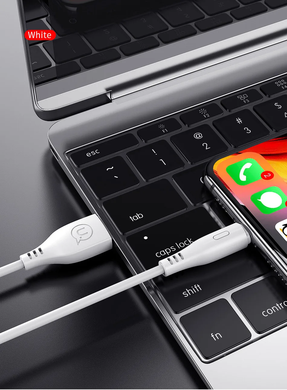 USAMS 10 шт./партия кабель для iPhone 7, 1 м/2 м 2A кабель передачи данных для быстрой зарядки для iPhone XR XS Max X 8 7 6 ios 12 11 10 usb кабель