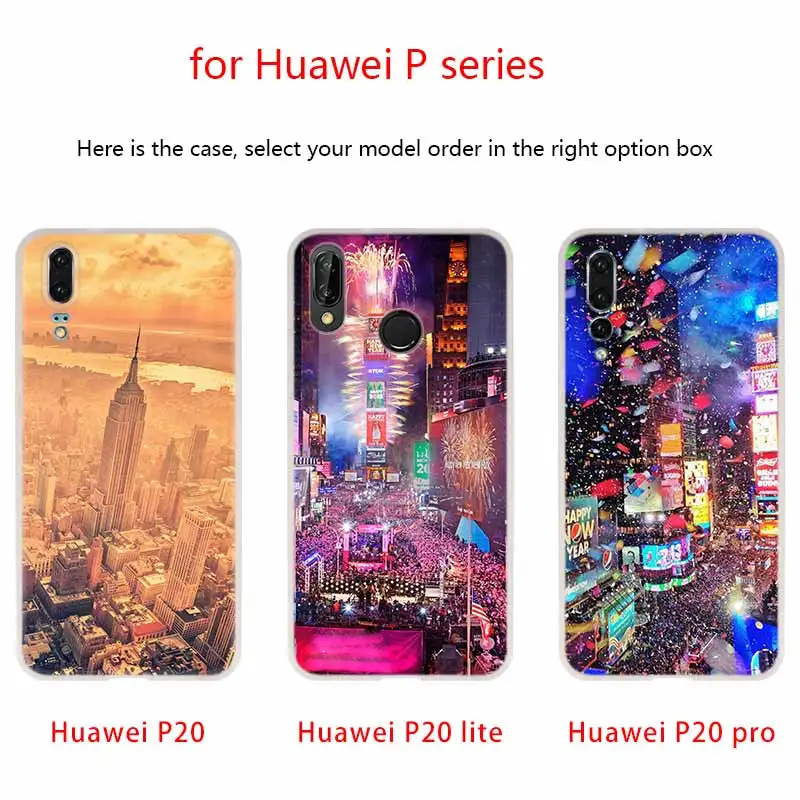 Мягкий чехол для Huawei P40 P30 P20 Pro P10 Lite e Plus P Samrt Z 2020 2019 New York City Times Square Beautiful|Бамперы| |