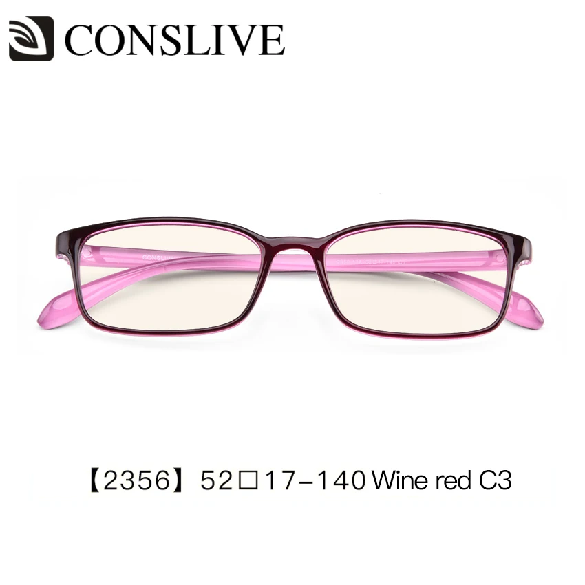 C3 Wine Frame ONLY TR90, Женские оправы для очков, светильник, астигматизм, близорукость, очки для коррекции зрения, диоптрические очки 2356 - Цвет оправы: C3 Wine Frame ONLY