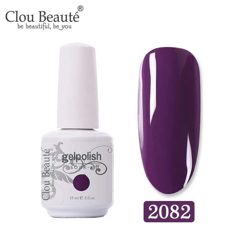 2082 Clou Beaute 375 цветов набор гель-лаков полуперманентный Vernis Матовый верхний слой УФ-гель для ногтей топовый лак впитывающий Гель-лак - Цвет: 2082