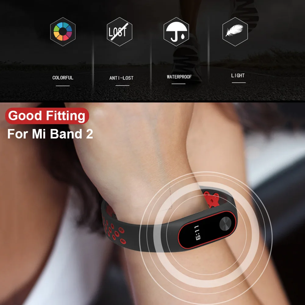 Mi Band 2 ремешок для наручных часов mi band аксессуары для умных браслетов спортивный силиконовый ремешок для Xiaomi mi band 2 ремешок для браслетов