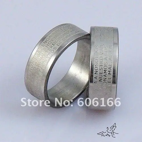 Кольцо из нержавеющей стали с гравировкой 8 мм | Украшения и аксессуары