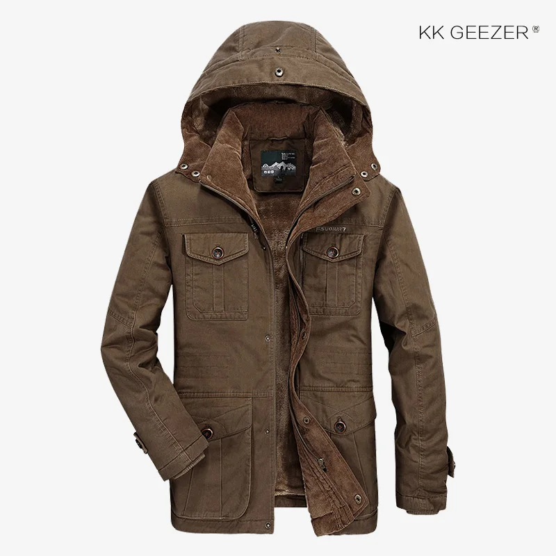 Мужские зимние куртки 5XL 6XL Военная Униформа парка верхняя одежда теплая Высокое