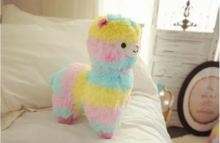 Японская Радужная альпака кукла alpacasso красочные лошадь грязи животных мягкие игрушки для детей Подарки kawaii плюшевые мягкие игрушки