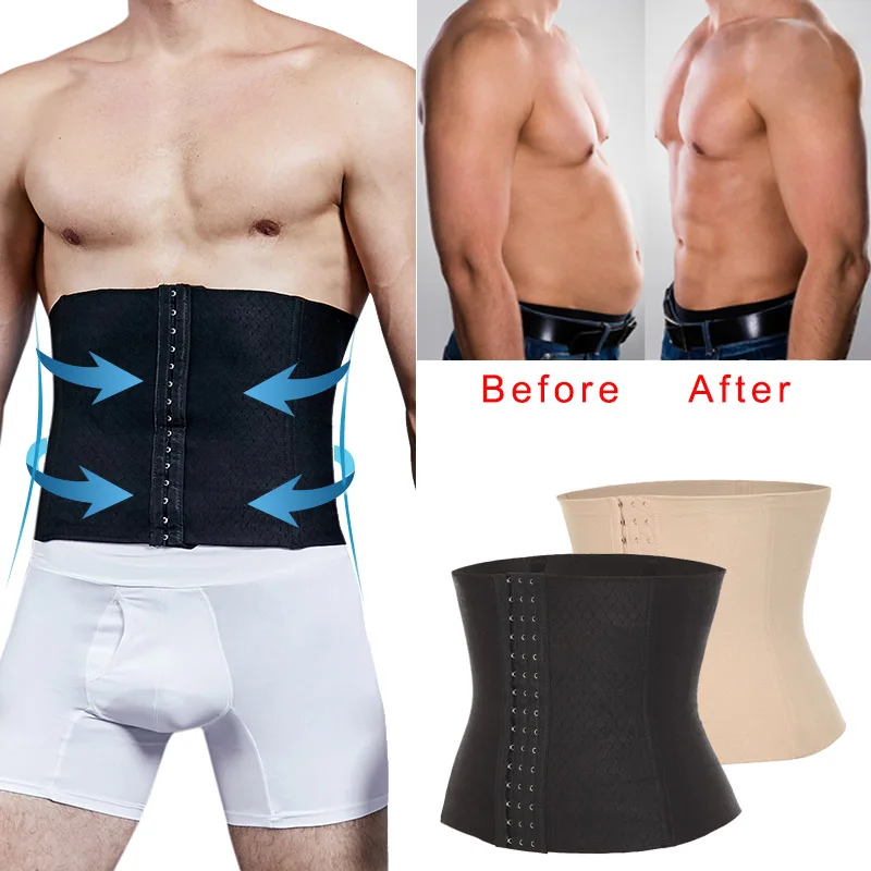 Мужской тренажер для талии Пот тонкий пояс формирующий талию на лямке Cincher мужчин