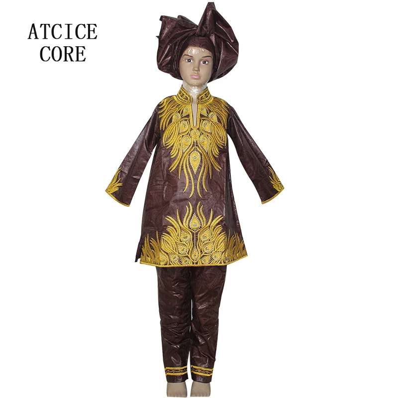 Африканские платья для детей 100% Дашики модный дизайн с вышивкой маленьких