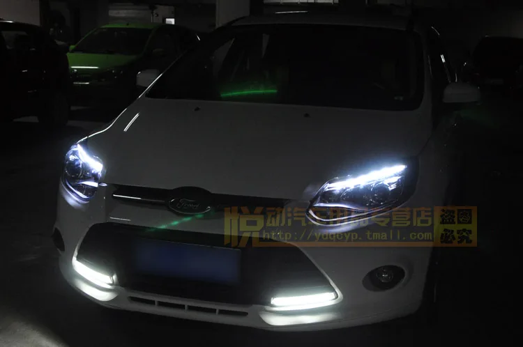 Автомобильные товары, автомобильный Стайлинг для Ford Focus 3 светодиодный налобный фонарь 2012-2013 для focus ST style светодиодный DRL H7 Hid опция Angel Eye Bi Xenon луч