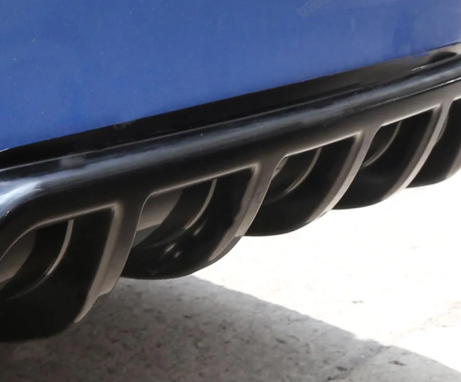 26&quotx5&quot gloss Black Universal ABS Rear Shark 6 Fin Curved Bumper Lip Diffuser Kit | Air Dams