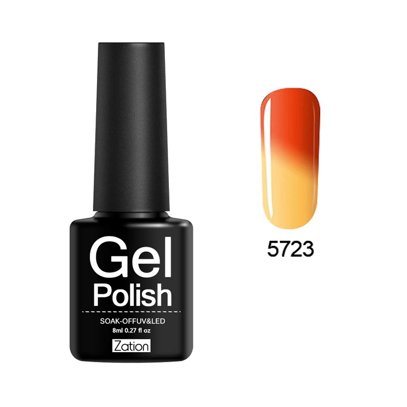 Зация Хамелеон Гель лак Температура Цвета изменение ногтей Гель-лак Маникюр украшения полу постоянный термогель лак - Цвет: 5723