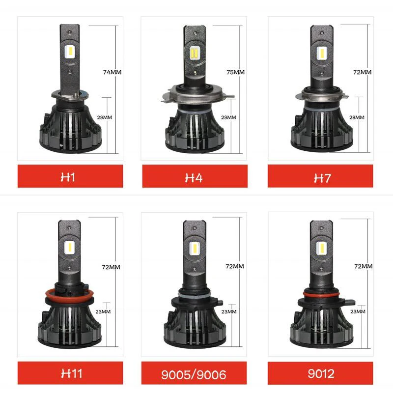 Супер яркая H4 Светодиодная лампа H7 LED H11 H8 H1 Canbus Автомобильная фара HB3 9005 9006 HB4 10000LM