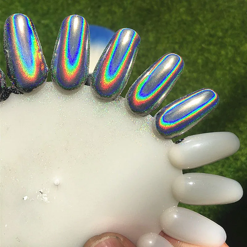 Лидер продаж! 1g голографическая пудра Chrome Nail Порошковая Glitter хромированный лак