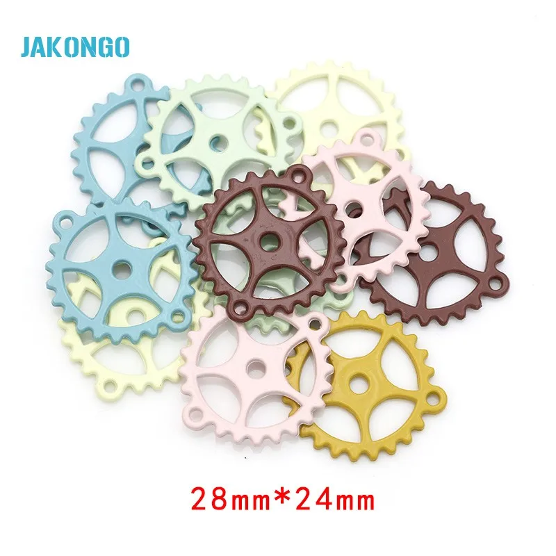 JAKONGO Смешанная живопись Punk Gear Charms для самостоятельного изготовления ювелирных