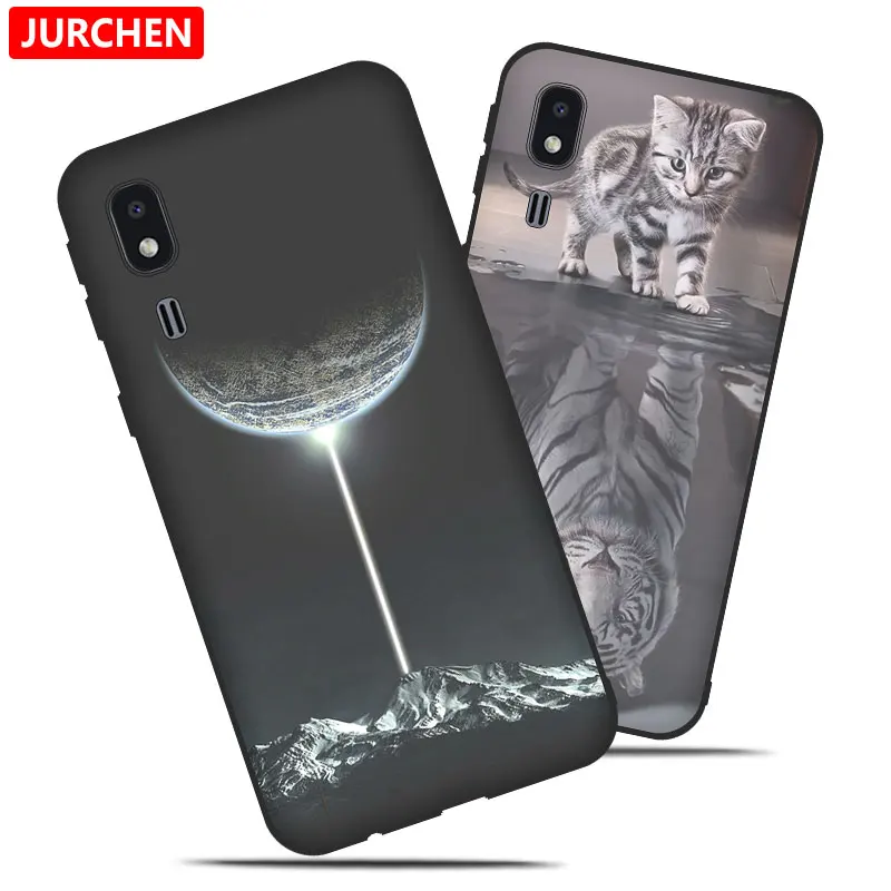 JURCHEN Ultra-thin Cartoon Case For Samsung Galaxy A2 Core Dual SIM Cover Silicone Soft Funda | Мобильные телефоны и