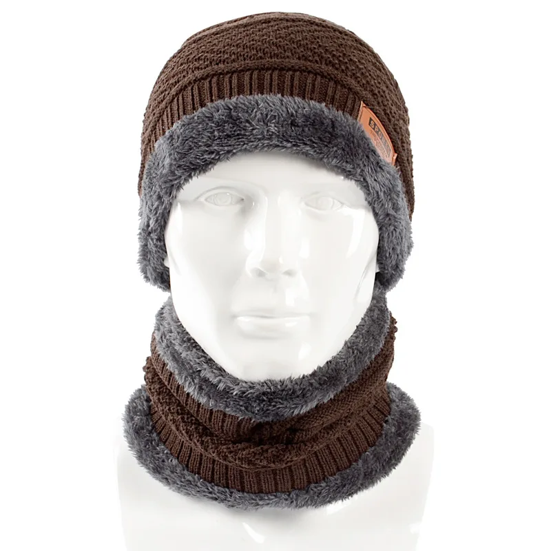 Зимние мужские шапки бини Skullies вязаные мужская шапка маска теплые зимние
