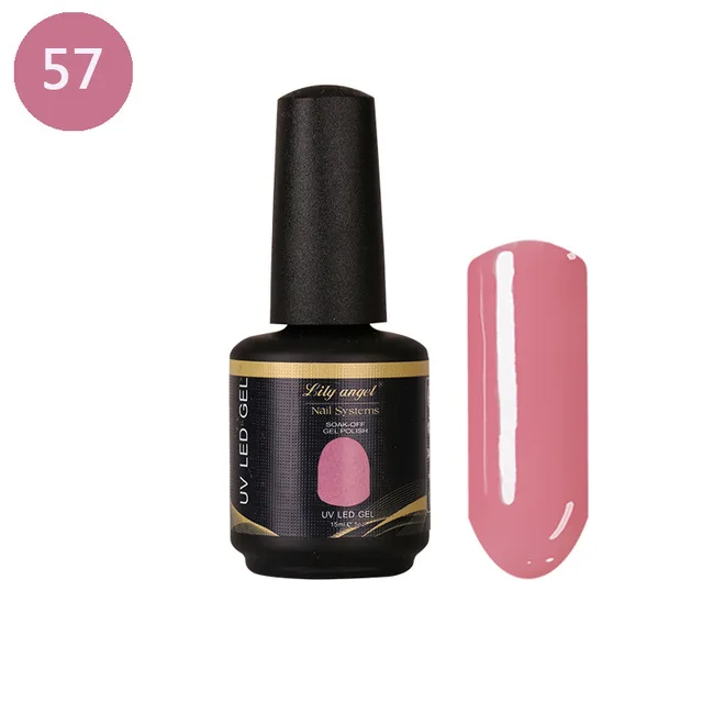 57 Lily Angel ногтей Гель-лак DIY Nail Art Блеск 15 мл гель Лаки Долгое УФ-светодиодный Soak Off светодиодный гель лак 32-62 - Цвет: 57