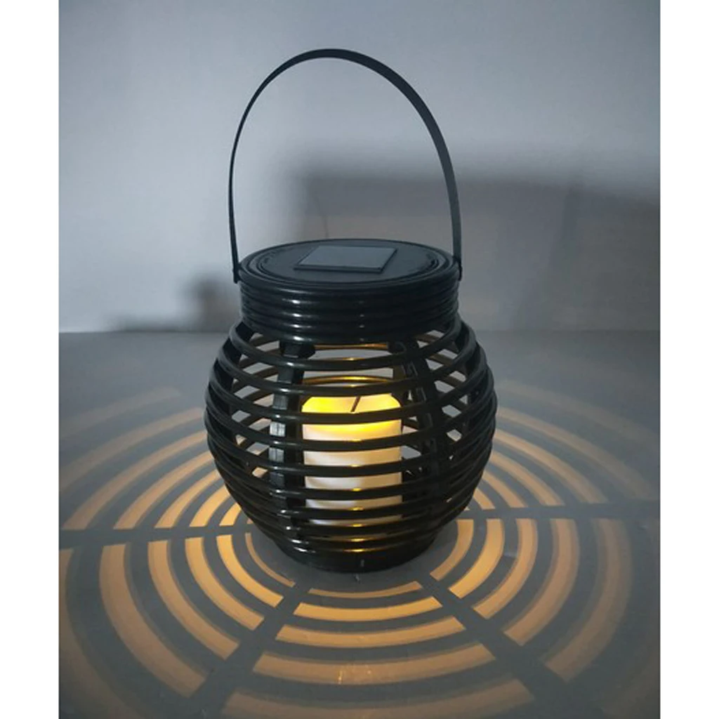 

Outdoor Solar Powered LED Rattan Candle Light Garden Yard Decor Ornaments