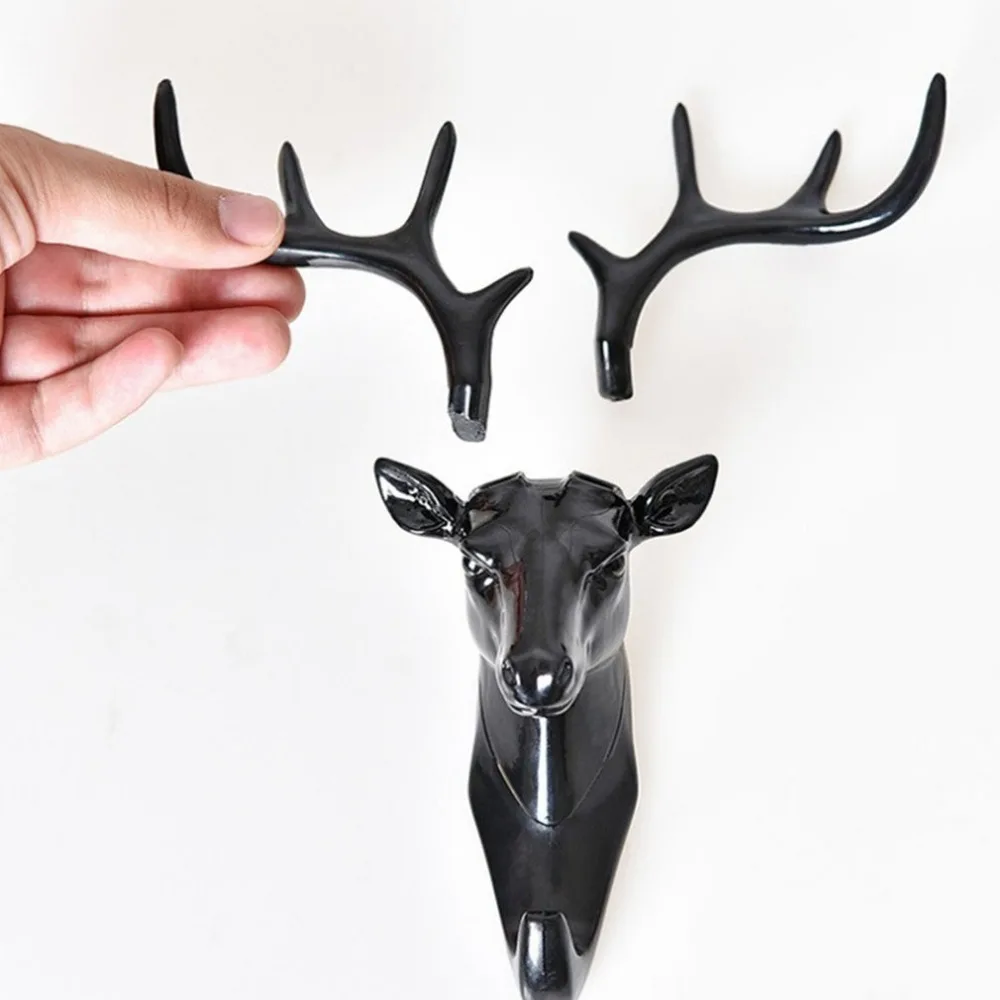 Deer Head Wall Hanger Hook Self Adhesive Clothing Display Racks Coat Room Decor Bag Keys Sticky Holder | Дом и сад