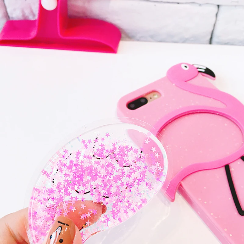 Чехол для Apple iPhone 6S 6 7 8 Plus GlamPhoneCase прозрачный золотой блестящий чехол с