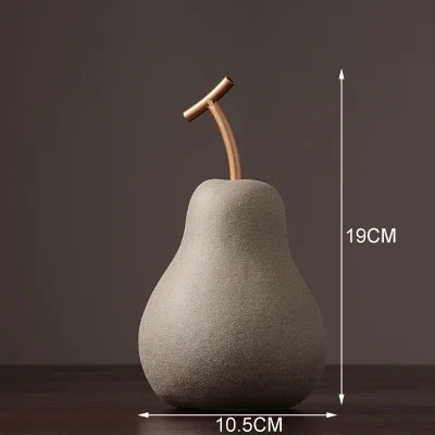small pear Яблоко украшение из грушевого дерева современный минималистичный домашний керамический креативный украшение для фруктов Входная гостиная винный шкаф мягкие украшения - Цвет: small pear