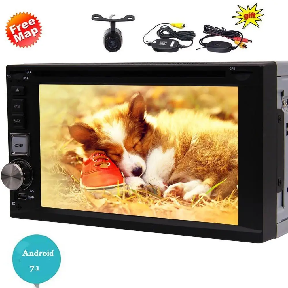 Android 7 1 автомобильный стерео 6 2 'ƈ Din головное устройство gps навигация dvd плеер