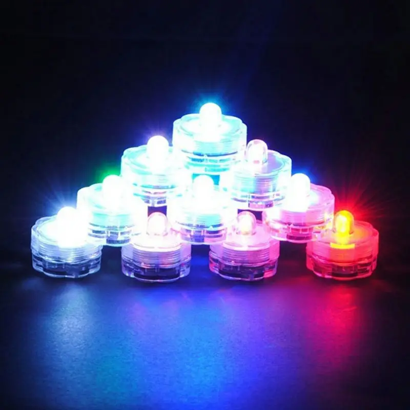 

36pcs/lot Floral shaped Waterproof Submersible led candle tealight flameless Party Wedding table Vase Light-MultiColor optional