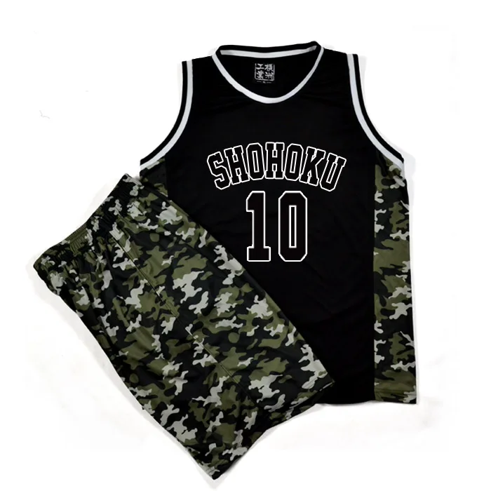 Костюм для косплея Slam Dunk Shohoku старшая школа № 10 ханамичи сакураги Камуфляжный