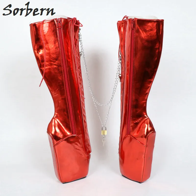 Женские ботинки до середины голени Sorbern сапоги на платформе танкетке шнурках