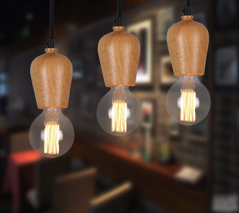 Современного один оригинальный деревянный подвесной светильник s в стиле ретро