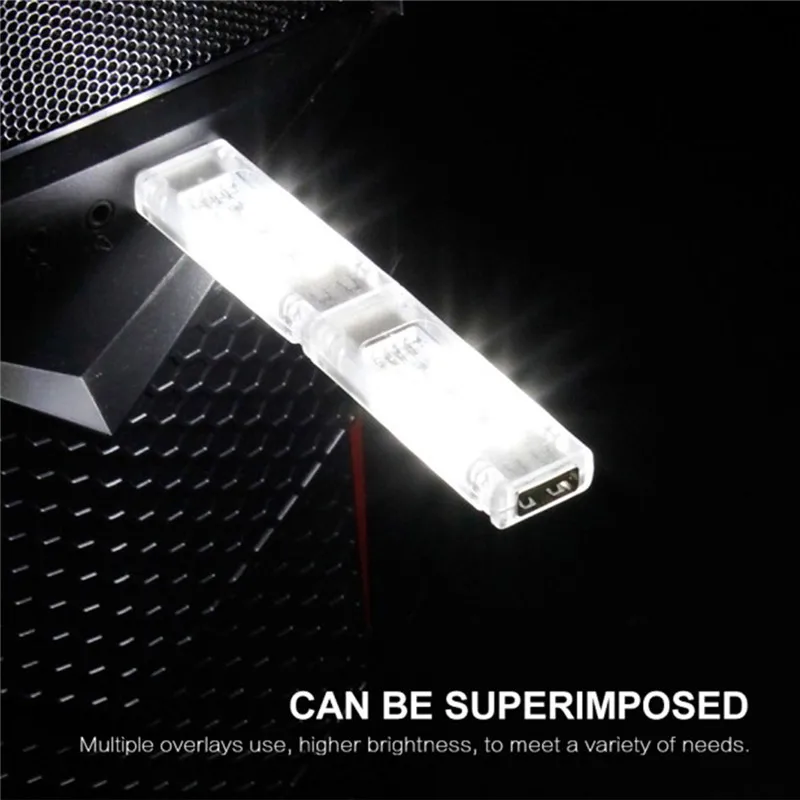 Мини USB СВЕТОДИОДНЫЙ ночник 12 светодиодов 5 В лампа белая для чтения гаджет