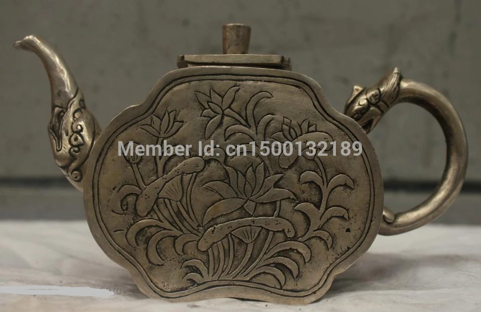 Xd 0045 Китайская народная культура ручной работы старая бронза серебряная статуя