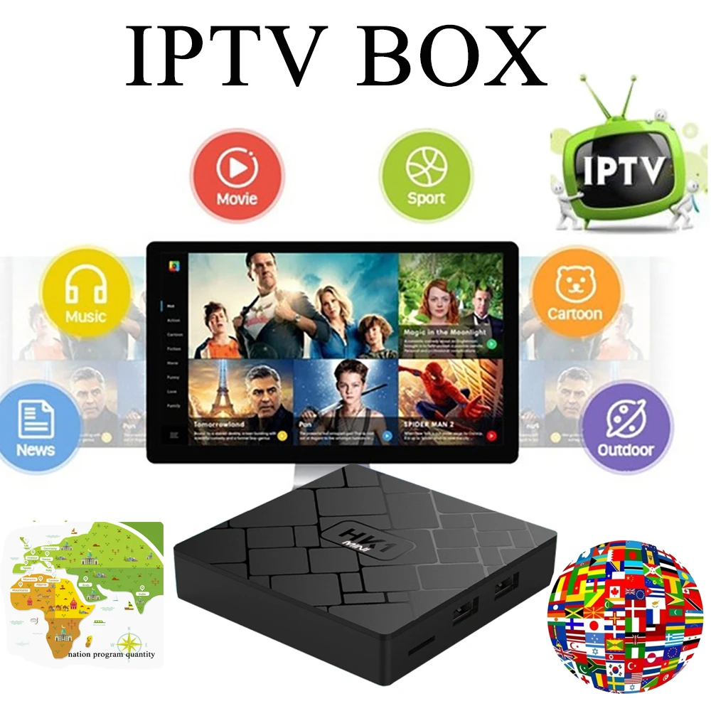 HK1mini ТВ коробка Франция, Италия Арабский ip жизни 2500CHS+ 600VOD Европа Африка Америка хорошо для Швеции Германия без месячной платы