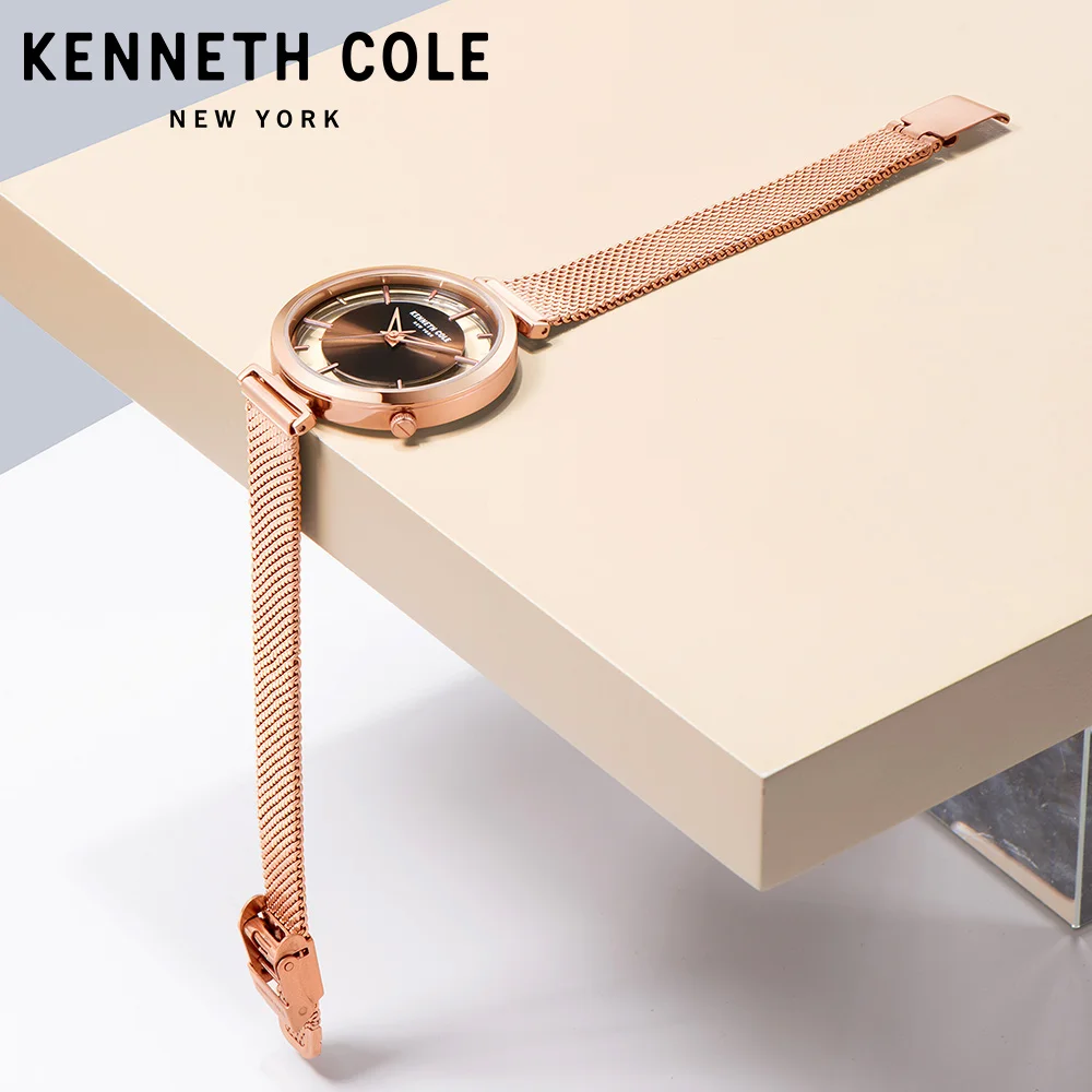 Kenneth Cole, Новое поступление, женские часы, кварцевые часы, сталь, золото, серебро, ремешок, браслет, роскошный бренд, часы KC50232004