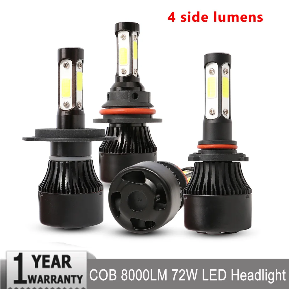 4 Люмен H4 H7 светодиодный автомобильный комплект фар 72 W фары для 8000LM/комплект H1 H11