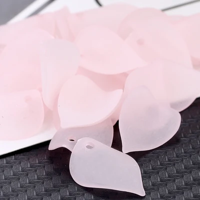 Light Pink 100 шт 20 мм лепестки лотоса Матовые акриловые подвески в виде листьев цветок бусины аксессуары DIY свадебная Люстра подвеска - Цвет: Light Pink