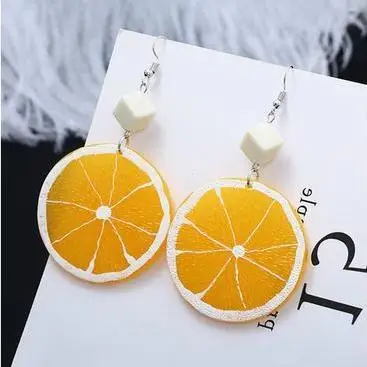Милые висячие серьги в стиле Харадзюку С Лимоном для женщин и девушек милые