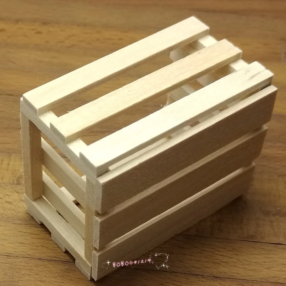 Кукольный домик Миниатюрная игрушка 1:12 Кухня A деревянная корзина коробка Длина 5