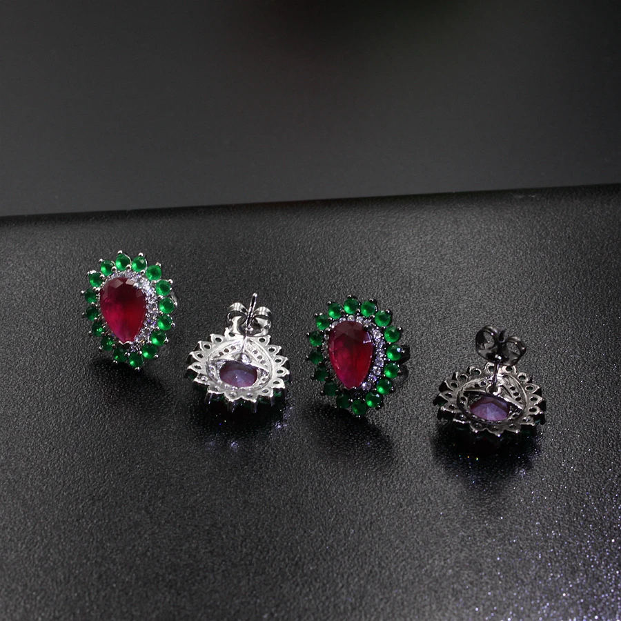 Женские вечерние серьги-гвоздики с фианитом модные ювелирные изделия в виде