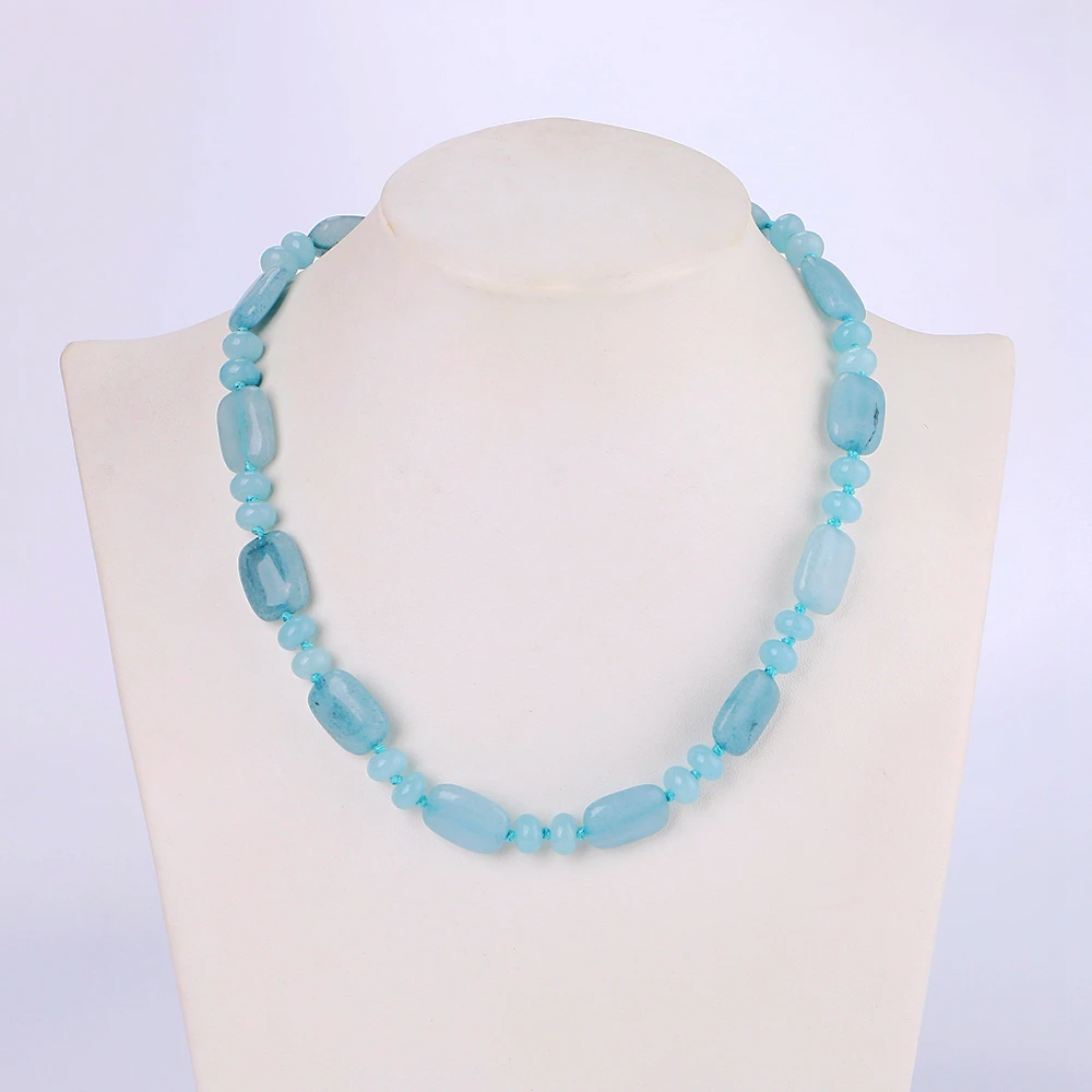Женское Ожерелье с натуральным камнем Yumten Aquamarine ювелирное изделие кристаллами